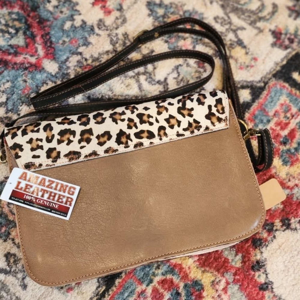 Leopard Print and Olive Bag - Picture 2 of 2